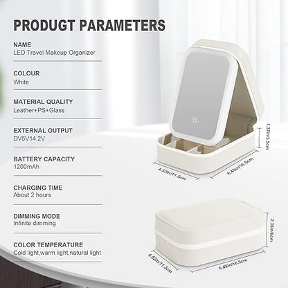 Jewelry Box with LED Mirror